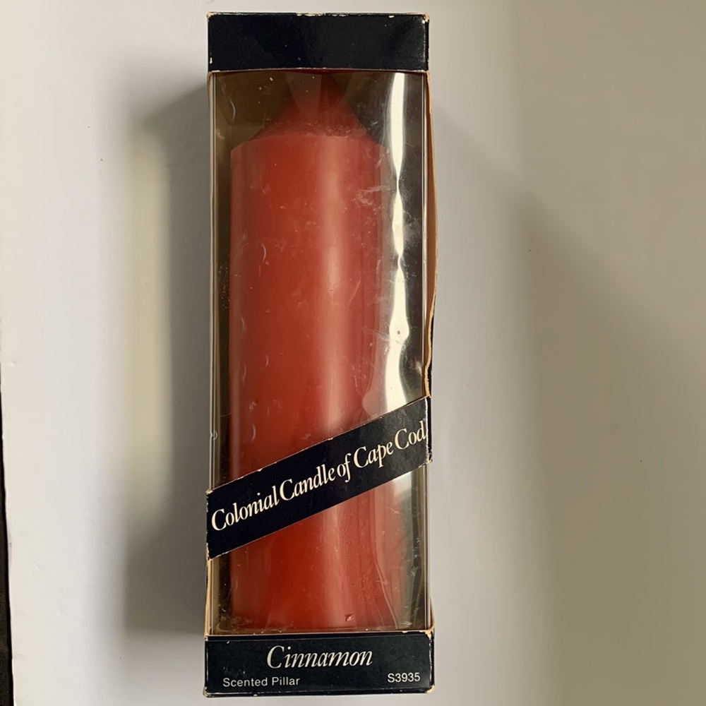Colonial Cinnamon Candle Of Cape Cod Cinnamon Scented Pillar 9.5 Inches